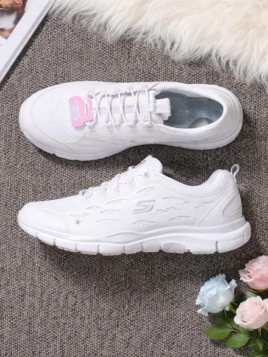 Skechers Shoes - Skechers Women's White Slip-On Athletic Walking Sneakers